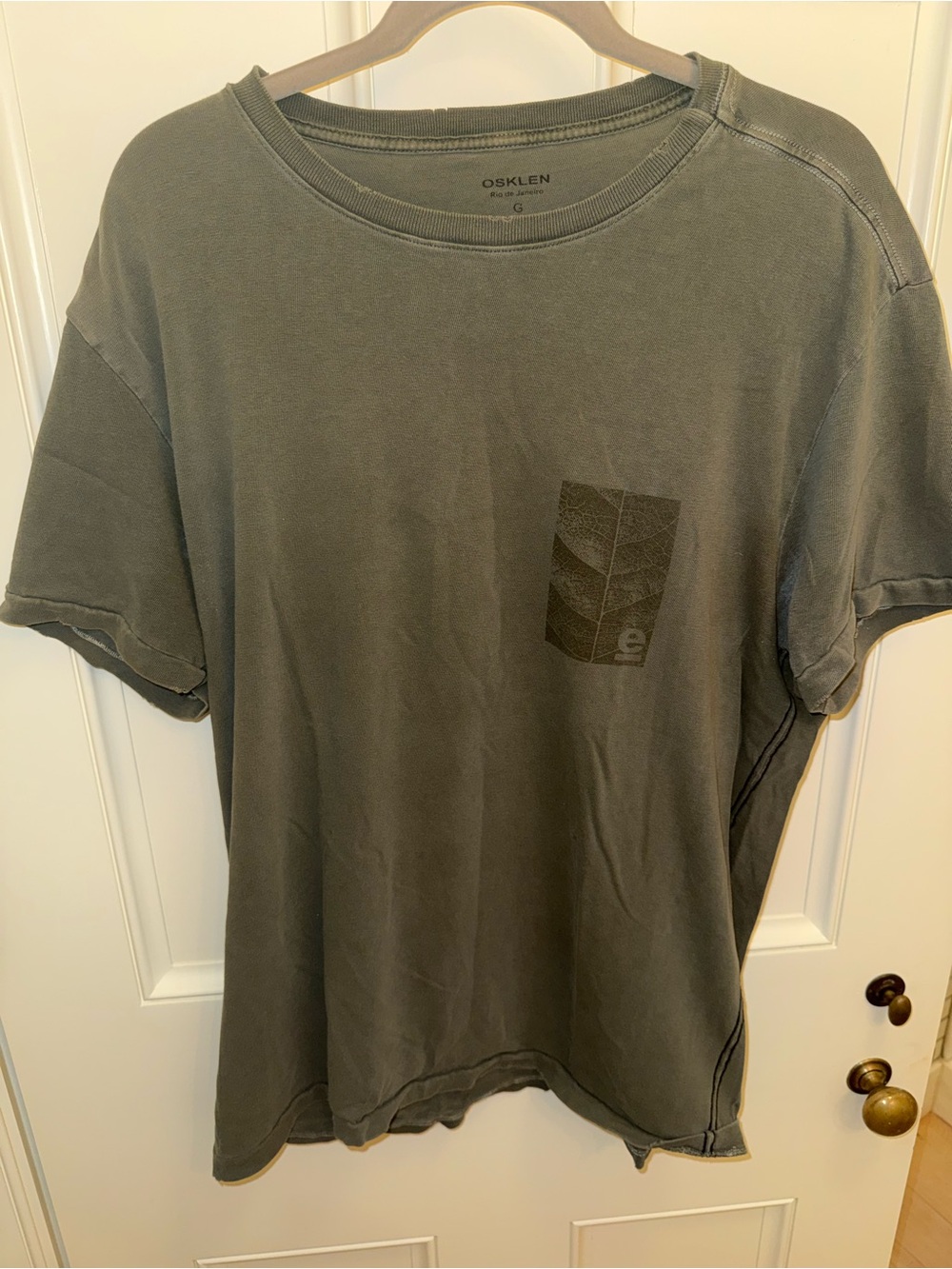 Osklen Men's Short Sleeve Crewneck T-Shirt in Olive